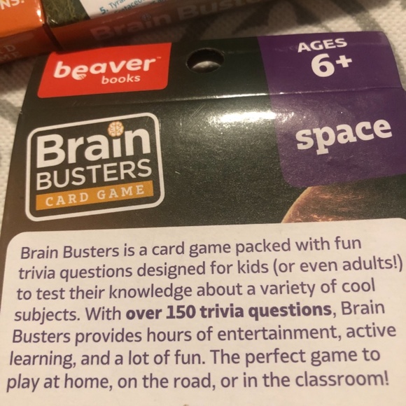 Brain Busters Card Game Dinosaurs Space Environment Questions Educational - Picture 3 of 3